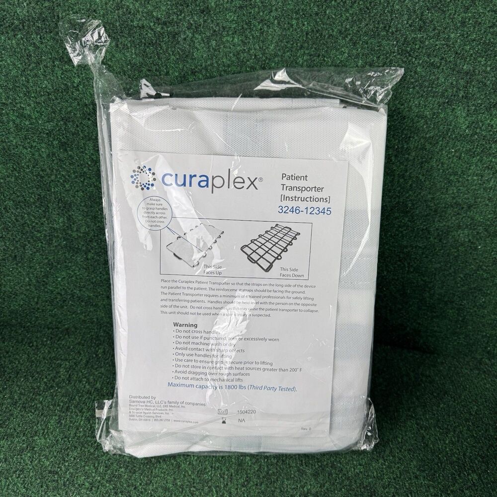 Sarnova Curaplex Patient Lift  1800 Lb Transporter 3246-12345 w/ Instructions